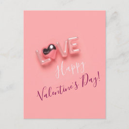 CARTÃO POSTAL  MODERN  HEART PINK VALENTINES DAY  