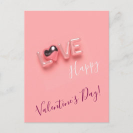 CARTÃO POSTAL  MODERN  HEART PINK VALENTINES DAY  