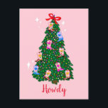 Cartão Postal Modern Howdy Cowgirl Western Boots Natal<br><div class="desc">A vaqueira bota os ornamentos das árvores de Natal, a ilustração retrô moderna. Botas de vaquinha com estrelas e trabalho de arte de ilustração cardíaca para festa moderna e moderna do país. Botas de cowboy para meninas, presentes de aniversário de fazenda de cowgirl rosa e artigos de papelaria em cores...</div>