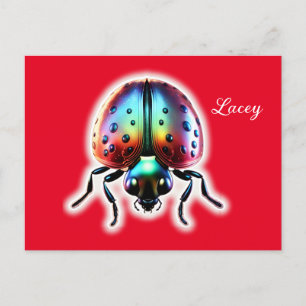 Cartão Postal Modern Ladybug