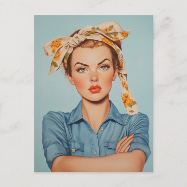 Cartão Postal Modern Rosie Retrait (Frente)