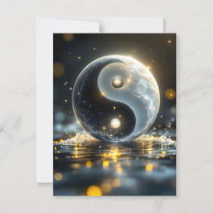Cartão Postal Modern Zen Yin e Yang vibes