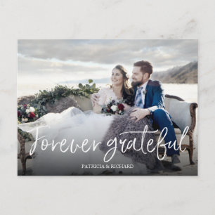 Cartão Postal Moderno Casamento Agradecido Para Sempre Foto de A