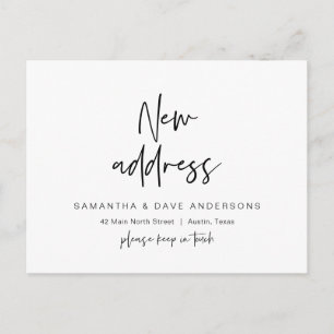 Cartão Postal Moderno minimalista, anúncio de novo endereço resi