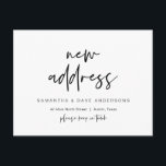 Cartão Postal Moderno minimalista, novo anúncio de endereço resi<br><div class="desc">Este moderno design minimalista nova casa,  anúncio de mudança,  cartões postais de mudança de endereço (com título do cartão,  novo endereço). É a maneira perfeita de anunciar aos seus amigos e familiares que você se mudou.
#TeeshaDerrick</div>