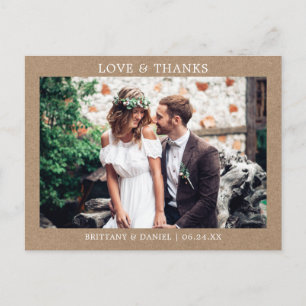 Cartão Postal Moderno Minimalista Simples Amor Agradecimento Kra