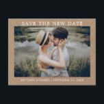 Cartão Postal Moderno Minimalista Simples Kraft Salve A Nova Dat<br><div class="desc">Moderno Minimalista Simples Cartão Postal de Adiamento de Casamento - Papel Kraft Rústico</div>