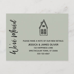 Cartão Postal Moderno, movemos a pequena casa desenhando sábio