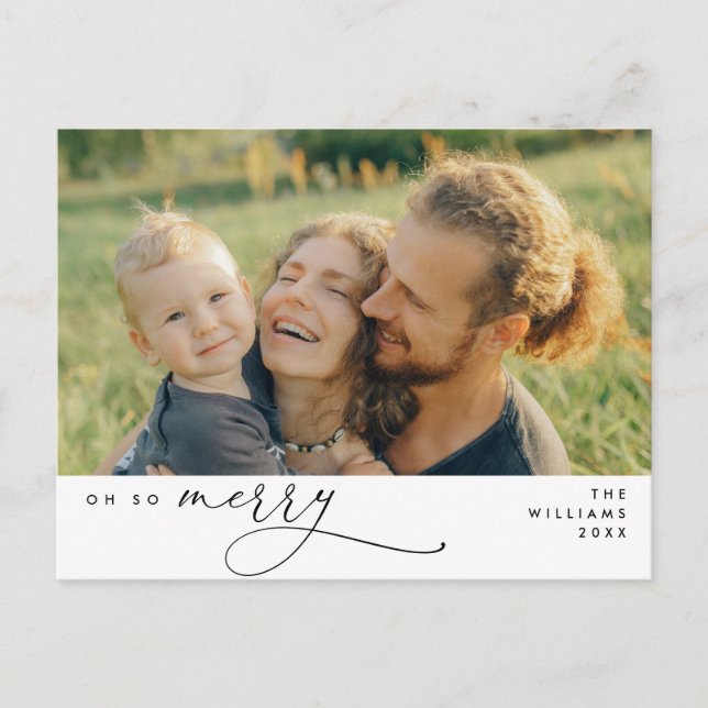 Cartão Postal Moderno, Natal, Foto de Família, Tão Alegre (Frente)