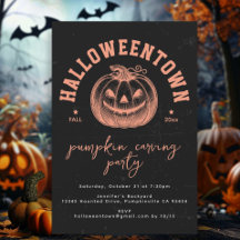 Moderno Pumpkin Orange Black Halloween Party