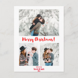 Cartão Postal moderno roteiro de chic - foto de natal alegre