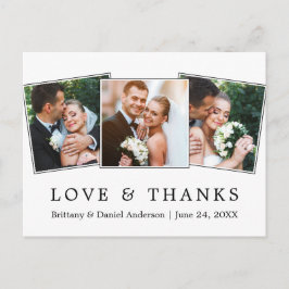 Cartão Postal Moderno Simples Amor Agradecimento Casamento 3 Fot