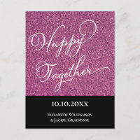 Moderno Simples Girly Pink Glitter Salve A Data
