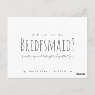 Cartão Postal Moderno Simples Você Será Minha Proposta De Brides