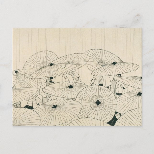 Cartão Postal Moderno Ukiyoe por Komura Settai (Frente)