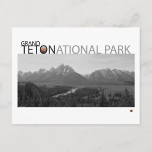 Cartão Postal Modo de exibição GRAND TETON NAT’L PARK-Wyoming-An