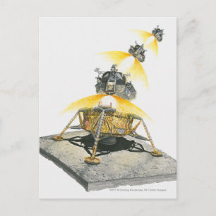 Cartão Postal Módulo Apollo 11 Águia decolando da Lua