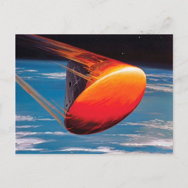 Cartão Postal Módulo de Comando do NASA Apollo Trabalho de arte (Frente)