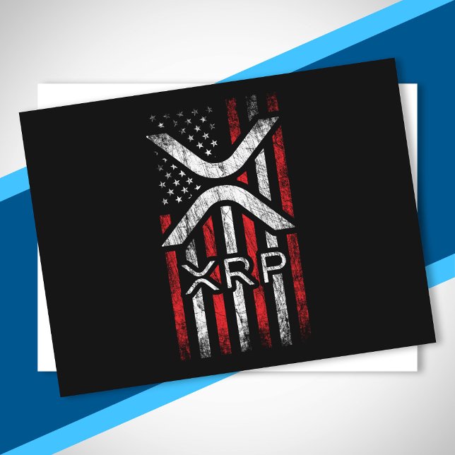Cartão Postal Moeda de Criptografia - Sinalizador Americano de C (Criador carregado)