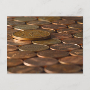 Cartão Postal Moeda Dinheiro Dinheiro Dinheiro