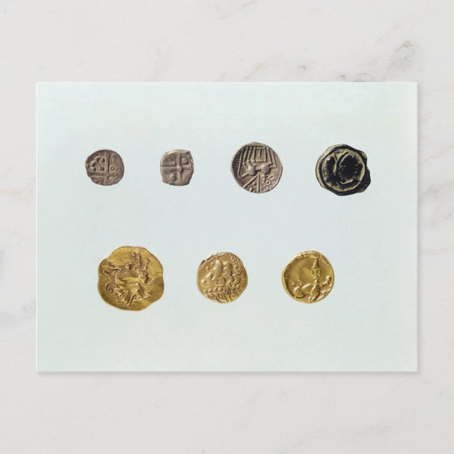 Cartão Postal Moedas de gália, c.750-0 BC (Frente)