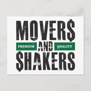 Cartão Postal Moedas e Shakers - Verde