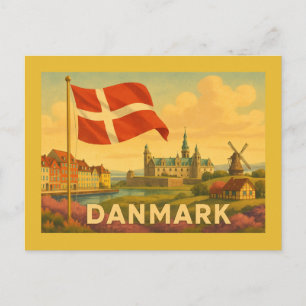 Cartão Postal Moinho de Vento do Castelo da Dinamarca