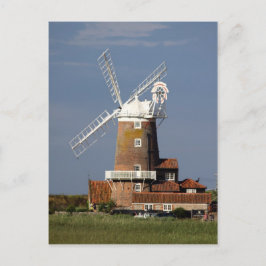 Cartão Postal Moinho de vento em Cley, Norfolk. norte