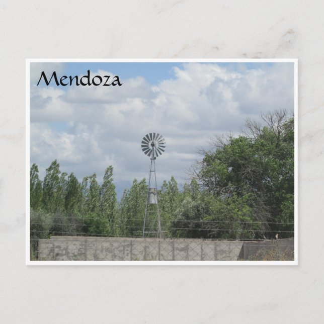 Cartão Postal moinho de vento Mendoza (Frente)