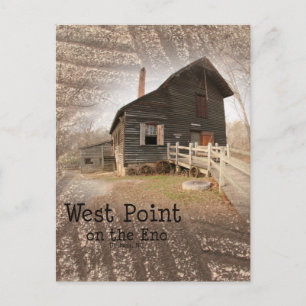 Cartão Postal Moinho Histórico em West Point no rio Eno