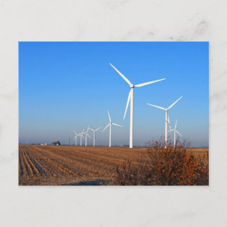 Cartão Postal Moinhos de vento com paisagem de outono