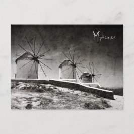 Cartão Postal Moinhos de vento de Mykonos 2 - Cartão-postal