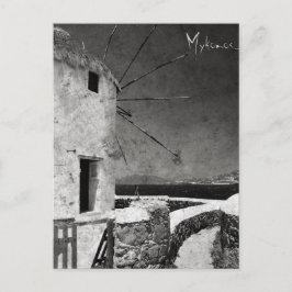 Cartão Postal Moinhos de vento de Mykonos 3 - Cartão-postal
