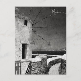 Cartão Postal Moinhos de vento de Mykonos 3 - Cartão-postal