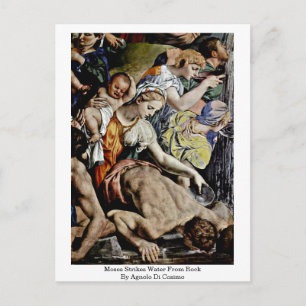 Cartão Postal Moisés Ataca Água De Rocha Por Agnolo Di Cosimo