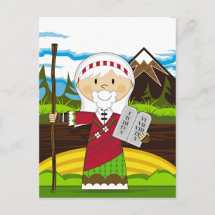 Cartão Postal Moisés e os Dez Mandamentos