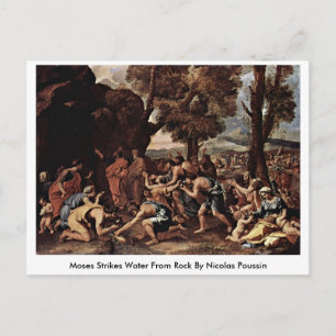 Cartão Postal Moisés Ganha Água Da Pedra Por Nicolas Poussin