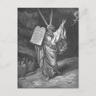 Cartão Postal Moisés no Monte Sinai