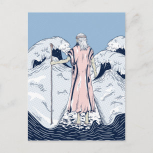 Cartão Postal Moisés parting the red sea