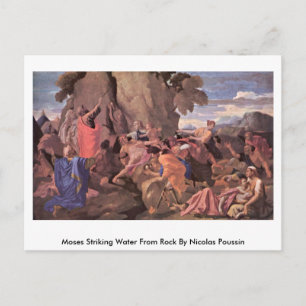 Cartão Postal Moisés Strike Water From Rock Por Nicolas Poussin