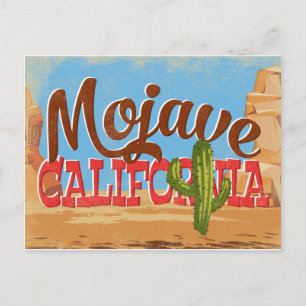 Cartão Postal Mojave California Cartoon Desert Viagens vintage