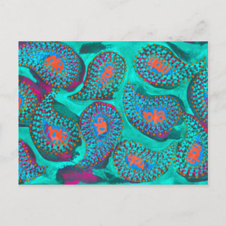 Cartão Postal Mola de Paisley, mola paisley