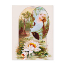 Moldura de Flor de Almofadas de Lírio Vintage para