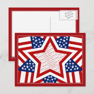 Cartão Postal Moldura de Foto Super Estrela Americana
