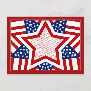 Cartão Postal Moldura de Foto Super Estrela Americana