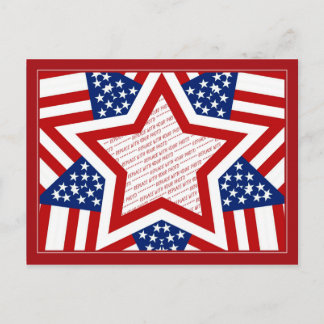 Cartão Postal Moldura de Foto Super Estrela Americana