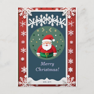 Cartão Postal Moldura Natalina Festiva