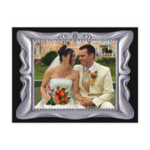 Moldura Prata Chique Adicione Foto Aqui