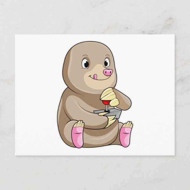 Cartão Postal Mole como jogador com Joystick (Frente)