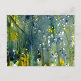 Cartão Postal Molhado Em Aquarela Molhada